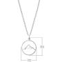 Boma Jewelry Sterling Silver Circle Mountain Pendant Necklace, 18 Inches