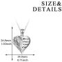 YFN Heart Locket Necklace Sterling Silver Guardian Angel Wings/Hummingbird Sunflower/Owl Locket Necklace That Holds Pictures for Women Jewelry