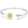 GOXO Boho Sterling Silver Golden Sunflower Cuff Adjustable Bracelet for Women Girls GOXO Boho Sterling Silver Golden Sunflower Cuff Adjustable Bracelet for Women Girls