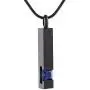 Black Plating Crystal Bar Cremation Jewelry for Ashes Pendant Stainless Steel Keepsake Memorial Urn Necklace for Women Men Black Plating Crystal Bar Cremation Jewelry for Ashes Pendant Stainless Steel Keepsake Memorial Urn Necklace for Women Men
