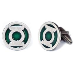 SharedImagination Green Lantern Cufflinks, Justice League Tie Clip, Batman vs Superman Tie Tack Jewelry, Green Lantern Logo Cuff Links Link Wedding Party Gift, Avengers Groomsmen Gifts