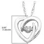 Brilliance in Motion .925 Sterling Silver Dancing Diamond Accented Dainty Heart Pendant Necklace, 18'' chain (I Color, I1 Clarity) Choose Metal Color Brilliance in Motion .925 Sterling Silver Dancing Diamond Accented Dainty Heart Pendant Necklace, 18'' chain (I Color, I1 Clarity) Choose Metal Color