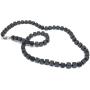 Karelian Heritage Shungite Stone Beaded Necklace Jewelry, Root Chakra Balancing
