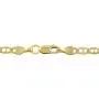 14K Yellow Gold Filled Solid Mariner Chain Necklace, 3.2mm Wide