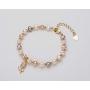 Freshwater Pearl Bracelets Multicolor Cultured Pearl 14K Gold Filled Bracelet with Adjustable Chain Jewelry Gift for Women Wife Girls Mother