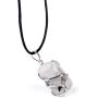 Raw Moonstone Crystal Pendant Necklace –For New Beginnings Happiness Good Luck Hope Abundance Fertility - Authentic Wrapped Stone on Adjustable Length Cord Real Gemstone Chakra Zodiac Healing Charm