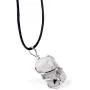 Raw Moonstone Crystal Pendant Necklace –For New Beginnings Happiness Good Luck Hope Abundance Fertility - Authentic Wrapped Stone on Adjustable Length Cord Real Gemstone Chakra Zodiac Healing Charm