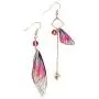 D.Rosse Unique Asymmetry Big Monarch Colorful Butterfly Wing Drop Dangle Earrings Crystal Dragonfly Wing Earrings Fashion Insect Jewelry For Women Girls Teens Gifts