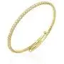ACCESS 18K Gold Plated 2MM Cubic Zirconia Jewelries Bracelet 1-Row Fashion Accessories Tennis Bangle for Women, Inner Diameter 2.2 inch