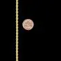 Lifetime Jewelry 3mm Rope Chain Bracelet 24k Real Gold Plated for Women and Men 7'' 8'' and 9''
