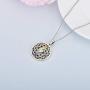 YAFEINI Chakra Necklace Yoga Open Lotus Flower Mandala Pendant Crystal Necklace 925 Sterling Silver Jewelry Gifts Spiritual Gifts for Women Girls