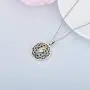 YAFEINI Chakra Necklace Yoga Open Lotus Flower Mandala Pendant Crystal Necklace 925 Sterling Silver Jewelry Gifts Spiritual Gifts for Women Girls