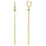 SWAROVSKI Womens Symbolic Lotus Pierced Earrings, Green, Gold-tone plated