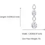 Scarlvambo Bride Dangle Earrings Hollow Teardrop Womens Austrian Crystal Pierced Scarlvambo Bride Dangle Earrings Hollow Teardrop Womens Austrian Crystal Pierced