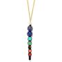 Zuo Bao 7 Chakra Natural Stone Yoga Bracelet 8mm Nature Stone Braided Rope Healing Yoga Bead Rope Necklace