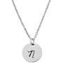 Initial Letter Necklace, Unique & Gentle 0.5'' Round Laser Engraved Disc, Personalized Alphabet Letter Pendant. Adjustable Necklace. Special message for your loved ones. Great father daughter gift
