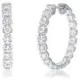 La Joya 3/4-2 Carat Total Weight (ctw) Lab Grown Diamond Hoop Earrings for Women- White Rhodium or Yellow Gold Plated 925 Sterling Silver Earrings - With Superior GH Color And SI Clarity Diamonds La Joya 3/4-2 Carat Total Weight (ctw) Lab Grown Diamond Hoop Earrings for Women- White Rhodium or Yellow Gold Plated 925 Sterling Silver Earrings - With Superior GH Color And SI Clarity Diamonds