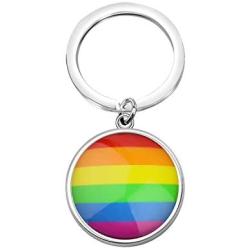 WSNANG Gay Lesbian Pride Keychain LGBT Relationship Love is Colorful Jewelry Bisexual Pride Gift Transgender Pride Gift