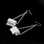 Handmade Toilet Paper Hook Earrings Funny Acrylic Toilet Paper Drop Earrings Jewelry for Women Teen Lightweight Toilet Paper Jewelry