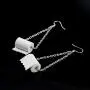 Handmade Toilet Paper Hook Earrings Funny Acrylic Toilet Paper Drop Earrings Jewelry for Women Teen Lightweight Toilet Paper Jewelry