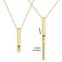 sloong 14k Gold Plated Personalized Bar Necklace, Hidden Messages Necklace Engrave Inspiring Necklace with Adjustable Chain Charm Valentines Gift for Women Girls