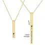 sloong 14k Gold Plated Personalized Bar Necklace, Hidden Messages Necklace Engrave Inspiring Necklace with Adjustable Chain Charm Valentines Gift for Women Girls