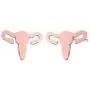 Tiny Uterus Earrings Simple Stainless Steel Ear Studs Anatomic Stud Earrings for Women Tiny Uterus Earrings Simple Stainless Steel Ear Studs Anatomic Stud Earrings for Women