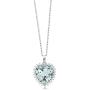 Gem Stone King 925 Sterling Silver Heart Shape Pendant Necklace For Women (1/2 Inch with Complimentary 18 Inch Silver Chain)