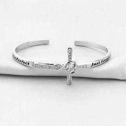 Faith Jewelry Christian Jewelry Religious Bracelet Not Perfect Just Forgiven Christian Cross Bracelet