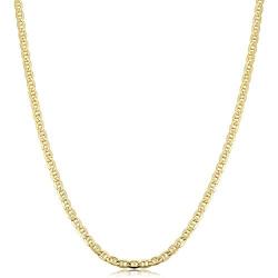 Kooljewelry 14k Yellow Gold Filled 3.3 mm Mariner Link Necklace (18, 20, 22, 24, 30 or 36 inch)