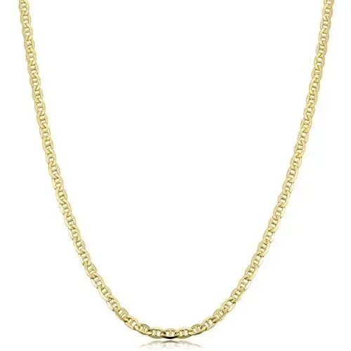 Kooljewelry 14k Yellow Gold Filled 3.3 mm Mariner Link Necklace (18, 20, 22, 24, 30 or 36 inch) Kooljewelry 14k Yellow Gold Filled 3.3 mm Mariner Link Necklace (18, 20, 22, 24, 30 or 36 inch)