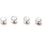 MRCUFF Mother of Pearl Cufflinks and Studs Tuxedo Set in a Presentation Gift Box & Polishing Cloth