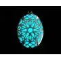 LUMENTERRA Glow in The Dark Sterling Silver Oval Custom Made Necklace Pendant Locket Chain-Gifts for Teen Girls,Mother, Father, Little Girls Jewelry