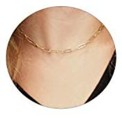 Tewiky 14k Gold Plated/Silver Paperclip Link Chain Choker Necklace Simple Dainty Jewelry for Women Girls