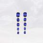 SP SOPHIA COLLECTION Womens 5 Tiered Rectangle Dangle Drop Rhinestone Post Earrings