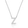 PAVOI 14K White Gold Plated Cubic Zirconia Initial Necklace | Letter Necklaces for Women