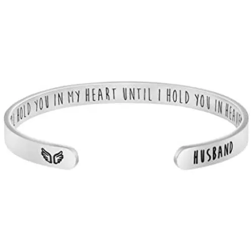 Joycuff Memorial Gift for Loss of Mom Dad Grandma Grandpa Sister Husband Son Brother Personalized Sympathy Bracelet Bereavement Cuff Remembrance Bangle Joycuff Memorial Gift for Loss of Mom Dad Grandma Grandpa Sister Husband Son Brother Personalized Sympathy Bracelet Bereavement Cuff Remembrance Bangle