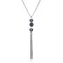 BULINLIN Long Turquoise Necklaces for Women - Sweater Chain Fashion Jewelry with Pendant Silver Tassel, Necklace Gifts for Women