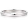 HAFEEZ CENTER 2mm Classic Plain Dome Wedding Band (14K White Gold, 6.5)