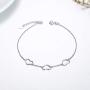 14k Gold Heart Bracelet for Women, Real Gold Fine Love Jewelry Gifts for Her,6.7''-8.1''