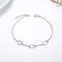 14k Gold Heart Bracelet for Women, Real Gold Fine Love Jewelry Gifts for Her,6.7''-8.1''