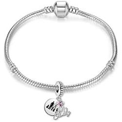 MZC Jewelry I Love My Family Charm Mom Mother Daughter Dad Son Dog Dangle Beads for Women Girls Charms Bracelets