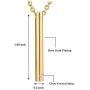 Minilist Bar Cremation Jewelry for Ashes Stainless Steel Urn Necklace for Human Ashes Silver/Rose Gold/Black