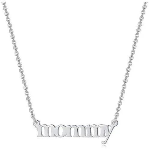 Mama Necklace Gifts for Mom, Dainty 14K Gold Plated CZ Mommy Mama Pendant Necklaces for Women, Pave Mama Script Necklace Jewelry for Mom Mother