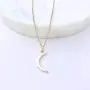 NECOCY 14K Gold Plated Dainty Star Moon Pendant Necklace Simple Half Moon Necklace Handmade Jewelry for Women NECOCY 14K Gold Plated Dainty Star Moon Pendant Necklace Simple Half Moon Necklace Handmade Jewelry for Women