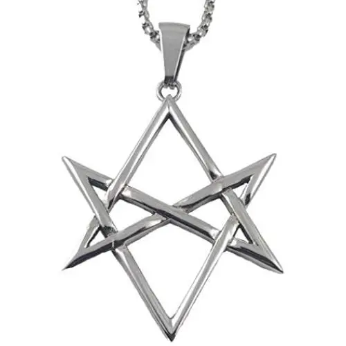 XerxesJewelry.com Unicursal Hexagram - Thelema Pentagram Stainless 316L - 1.5 inch