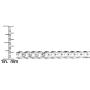 Pori Jewelers Solid 925 Sterling Silver Cuban Chain Necklace - Made in Italy - 2.8mm - 12mm