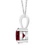 January Birthstone - Classic Round Garnet Solitaire Pendant Necklace in Silver (6mm Garnet)