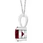 January Birthstone - Classic Round Garnet Solitaire Pendant Necklace in Silver (6mm Garnet) January Birthstone - Classic Round Garnet Solitaire Pendant Necklace in Silver (6mm Garnet)
