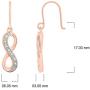 Aurelio Jewelry Diamond Earrings Sterling Silver 1/20 Carat Round-Cut (I-J Color, I2-I3 Clarity) Natural Diamond Infinity Earrings for Women